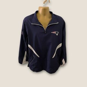 Reebok NFL Onfield New England Patriots 1/4 Zip Pullover Windbreaker L